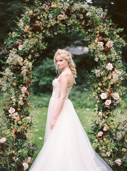 Autumnal Danish Hygge inspired wedding editorial with a gorgeous floral installation