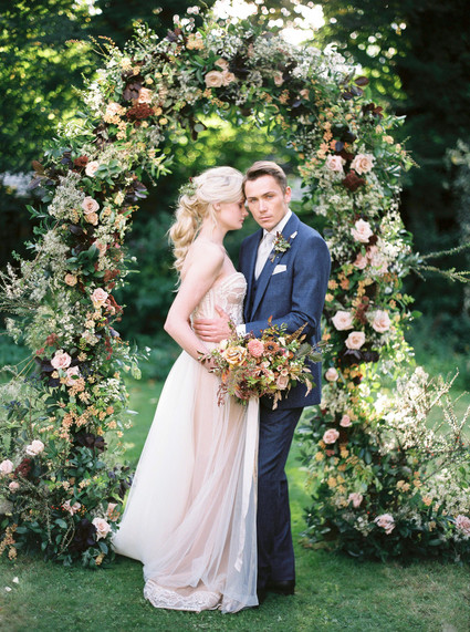 Autumnal Danish Hygge inspired wedding editorial with a gorgeous floral installation