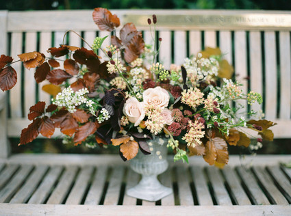 Autumnal Danish Hygge inspired wedding editorial with a gorgeous floral installation