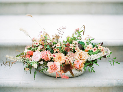 Autumnal Danish Hygge inspired wedding editorial with a gorgeous floral installation