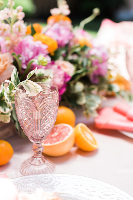 Floral feminine backyard baby shower