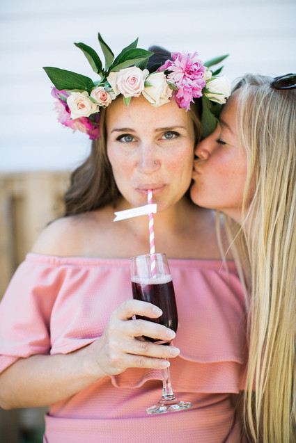 Floral feminine backyard baby shower