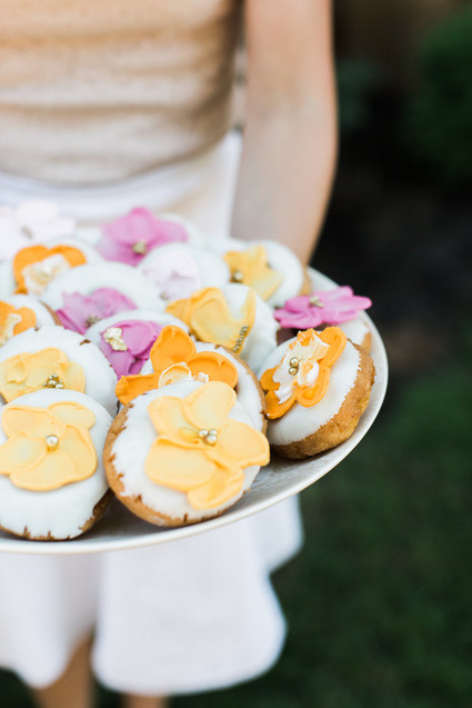 Floral feminine backyard baby shower