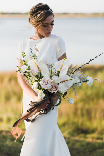 Modern minimal Icelandic wedding editorial at The Lake House