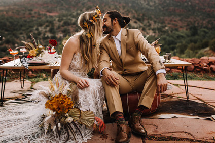 Bohemian butterfly-inspired fall wedding ideas in Sedona Inspiration
