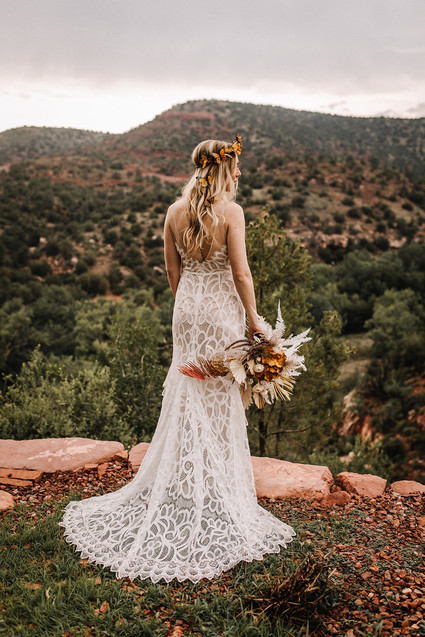 Bohemian butterfly-inspired fall wedding ideas in Sedona