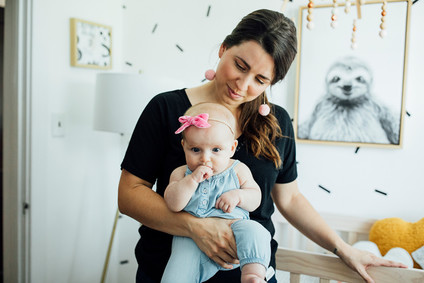 A teensy tiny modern nursery in 52 sq ft