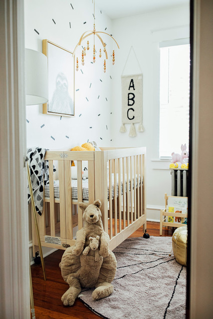 A teensy tiny modern nursery in 52 sq ft