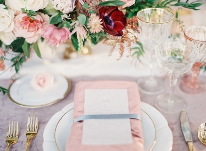 Pastel floral garden inspired wedding at a gorgeous French venue in San Diego