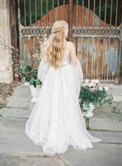 Pastel floral garden inspired wedding at a gorgeous French venue in San Diego