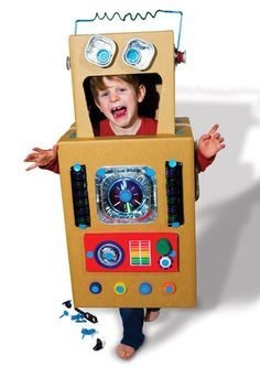 Cardboard Costume for Halloween