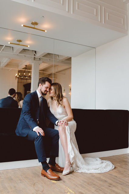 Modern luxe pink and black wedding at co. 251 in Chicago