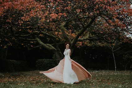 Dramatic candlelight autumn wedding in the French countryside