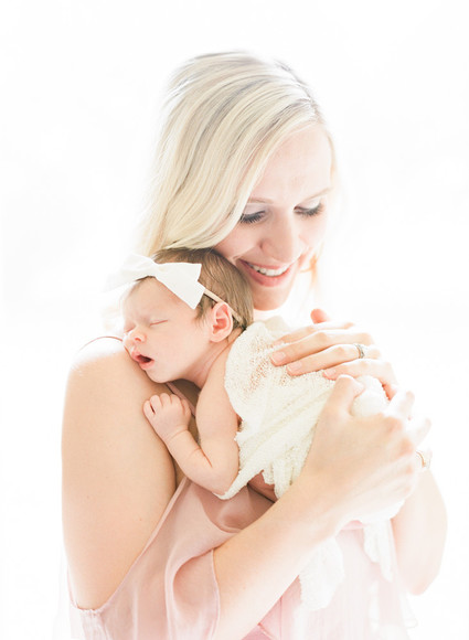 Dreamy floral newborn session on film