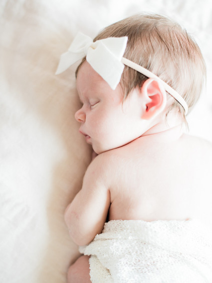 Dreamy floral newborn session on film