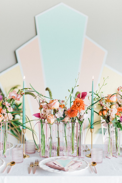 Modern spring wedding decor