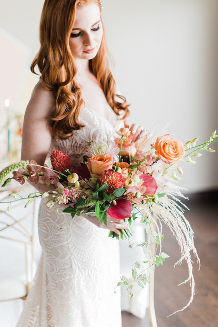 Modern art deco bridal look