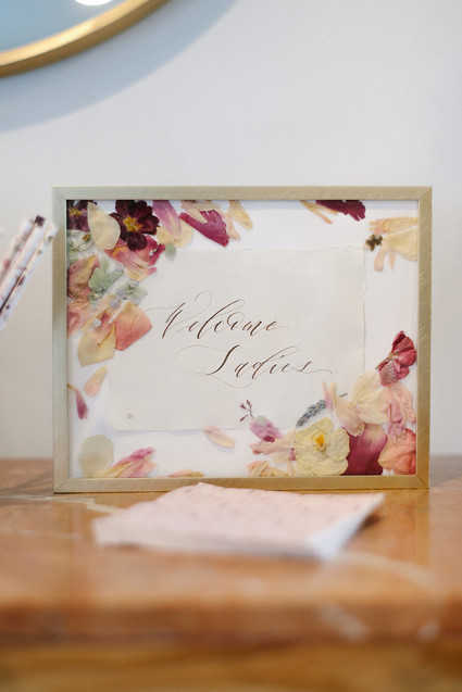 Dried flower signage