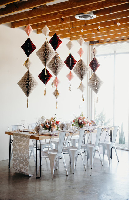 Paper pouf party ideas