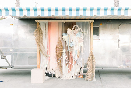 Modern pastel backyard first birthday party