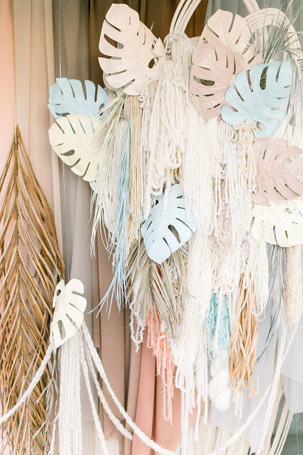 Modern pastel backyard first birthday party