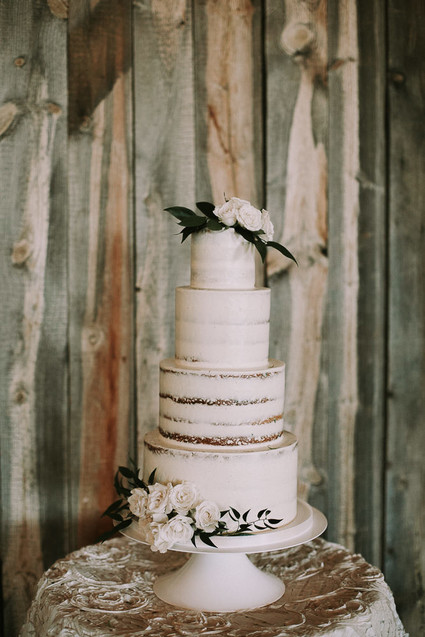 White wedding cake
