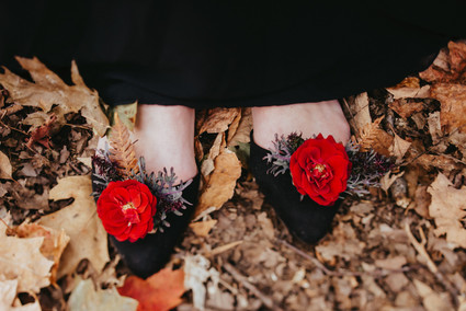 The moodiest gothic forest wedding with gorgeous fall florals