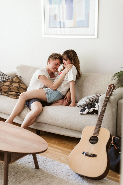How to style your intimate engagement photos at home