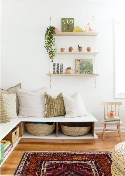 Earthy modern pastels for a baby boy's nursery in Portland from Paige Jones