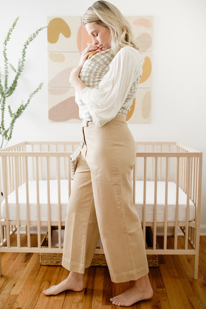 Earthy modern pastels for a baby boy's nursery in Portland from Paige Jones
