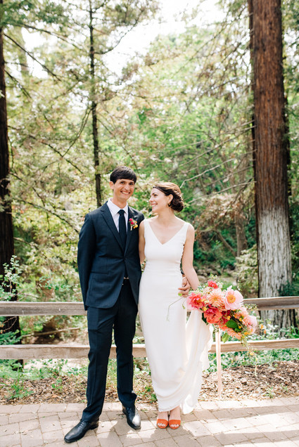 a colorful backyard wedding in Santa Barbara on a super reasonable budget