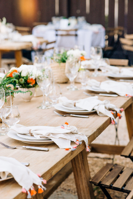 a colorful backyard wedding in Santa Barbara on a super reasonable budget