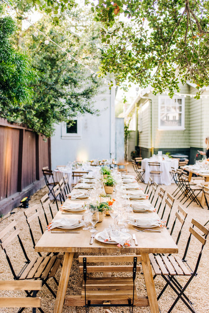 a colorful backyard wedding in Santa Barbara on a super reasonable budget