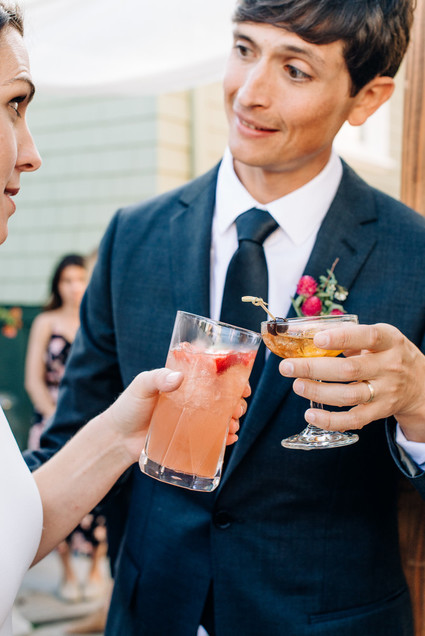 a colorful backyard wedding in Santa Barbara on a super reasonable budget