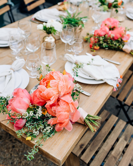 a colorful backyard wedding in Santa Barbara on a super reasonable budget