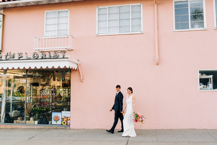 a colorful backyard wedding in Santa Barbara on a super reasonable budget