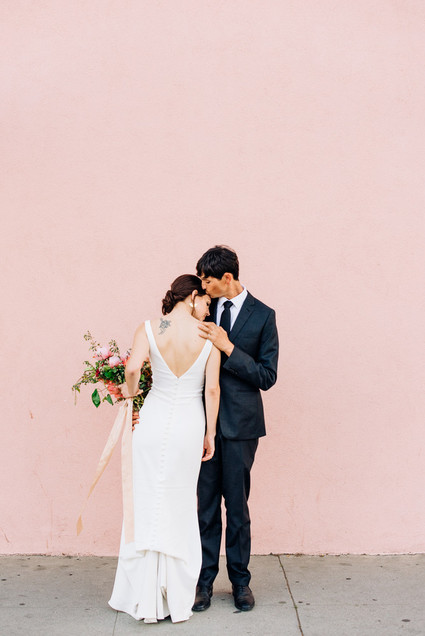 a colorful backyard wedding in Santa Barbara on a super reasonable budget