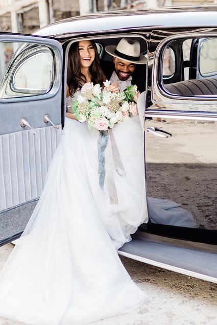 Packard Plant in Detroit wedding editorial