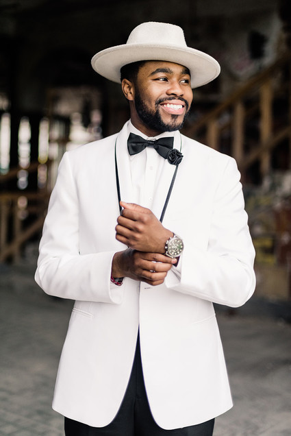 Packard Plant in Detroit wedding editorial