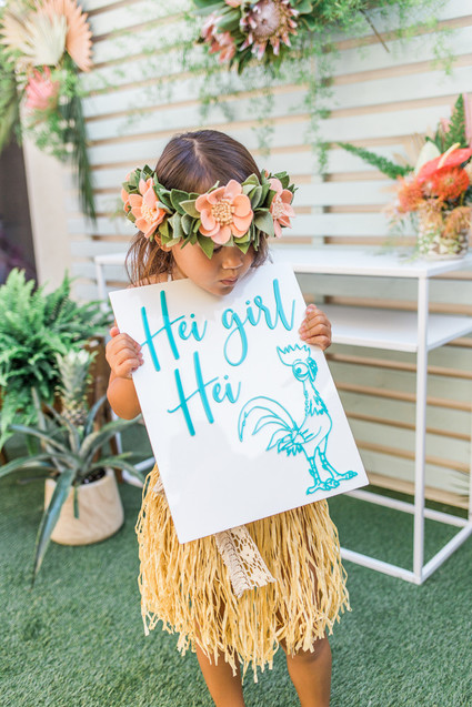 Modern Moana 5th birthday party