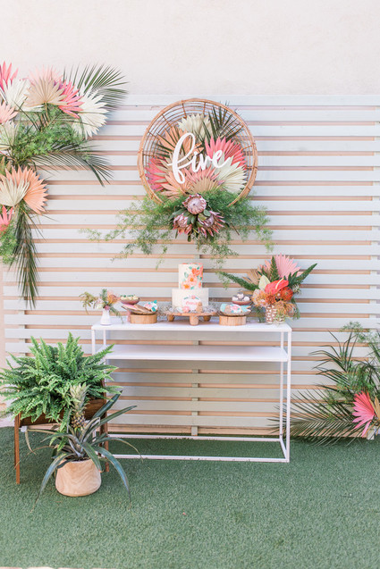 Modern Moana 5th birthday party