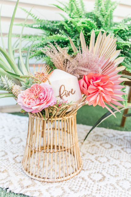 Modern Moana 5th birthday party