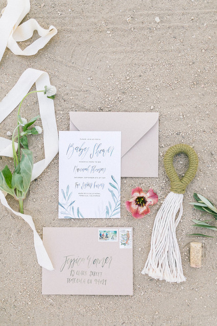Handwritten watercolor invitations