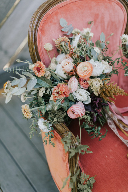 late summer peach bouquet