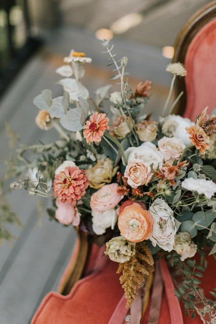 late summer peach bouquet