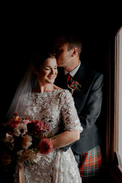 A print maker's thoughtful DIY fall wedding ... with kilts! Inspiration