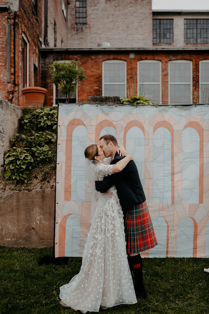 A print maker's thoughtful DIY fall wedding ... with kilts!