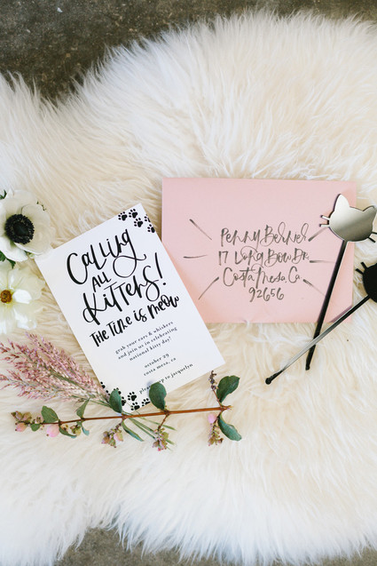 A modern kitty cat party for National Cat Day Inspiration