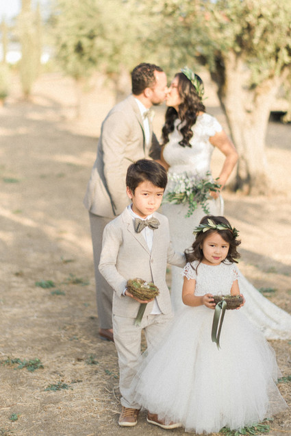 Intimate vow renewal with the couple's children in Portugal