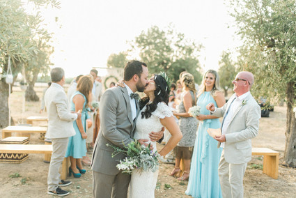 Intimate vow renewal with the couple's children in Portugal